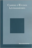 Couverture : Cahiers d’études lévinassiennes