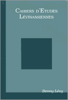 Couverture : Cahiers d’études lévinassiennes