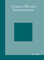 Couverture : Cahiers d'études lévinassiennes, n°7 : « Le mal »