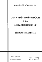 Couverture : De la phénoménologie à la non-philosophie (Lévinas et Laruelle)