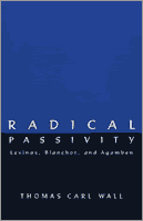 Couverture : Radical Passivity: Levinas, Blanchot and Agamben