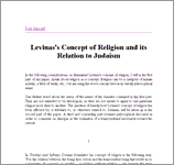 Couverture : Levinas’s Concept of Religion and its Relation to Judaism