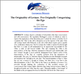 Couverture : The Originality of Levinas: Pre-Originally Categorizing the Ego