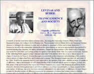 Couverture : Levinas and Buber: Transcendance and Society