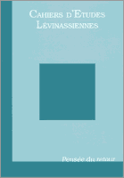 Couverture : Cahiers d’études lévinassiennes