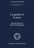 Couverture : La genèse et la trace. Derrida lecteur de Husserl et Heidegger