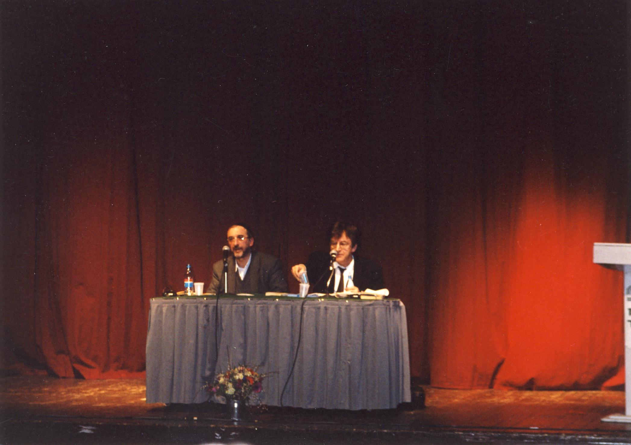 Benny Lévy et Alain Finkielkraut, Jérusalem, février 2002